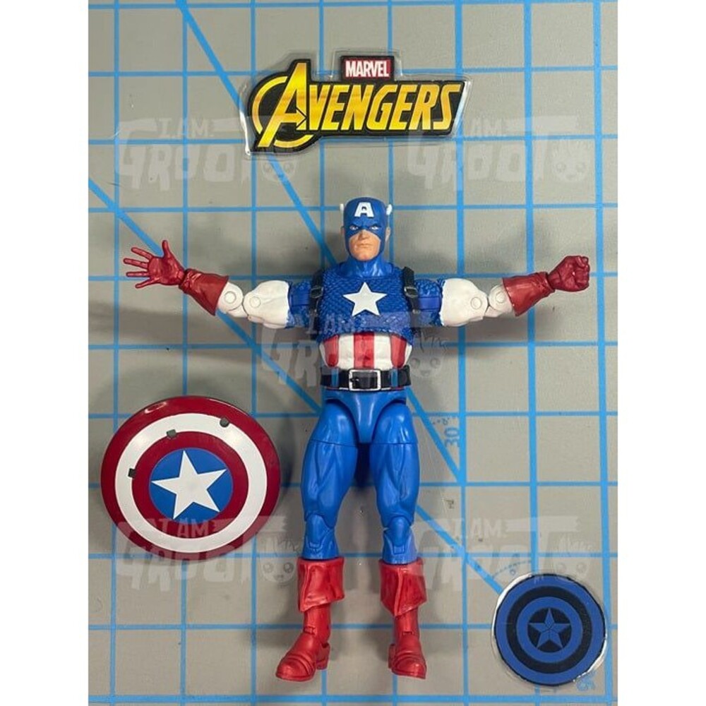 Marvel Legends Captain America Action Figure 20 Years Steve Rogers Incomplete A